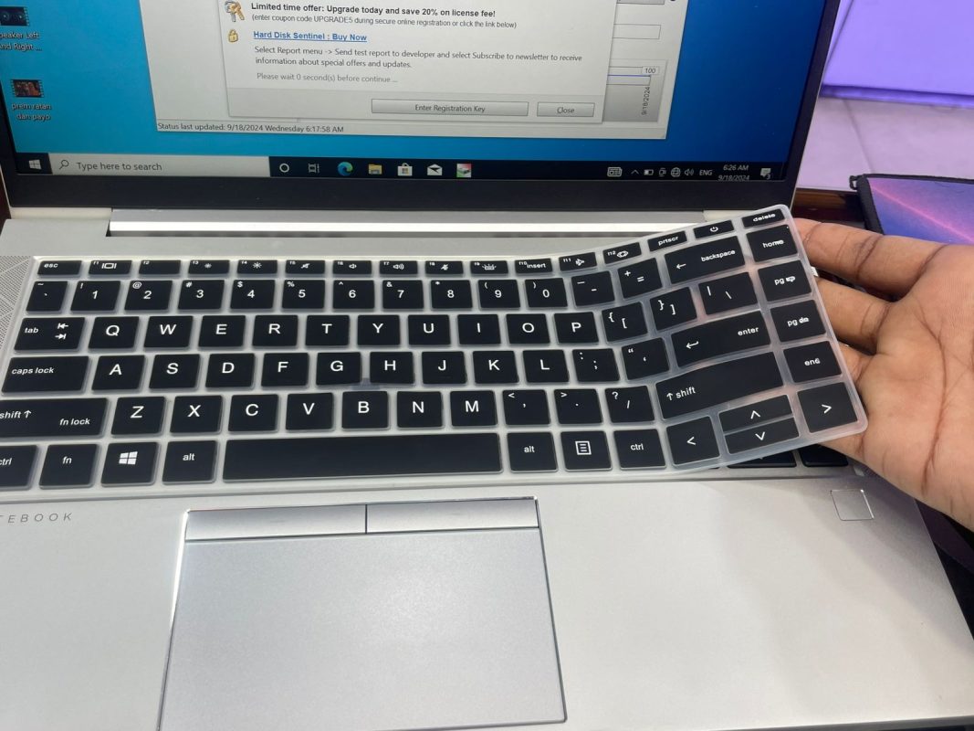 HP EliteBook 845 G8 Premium Silicone Keyboard Protector Transparent Keyboard Cover